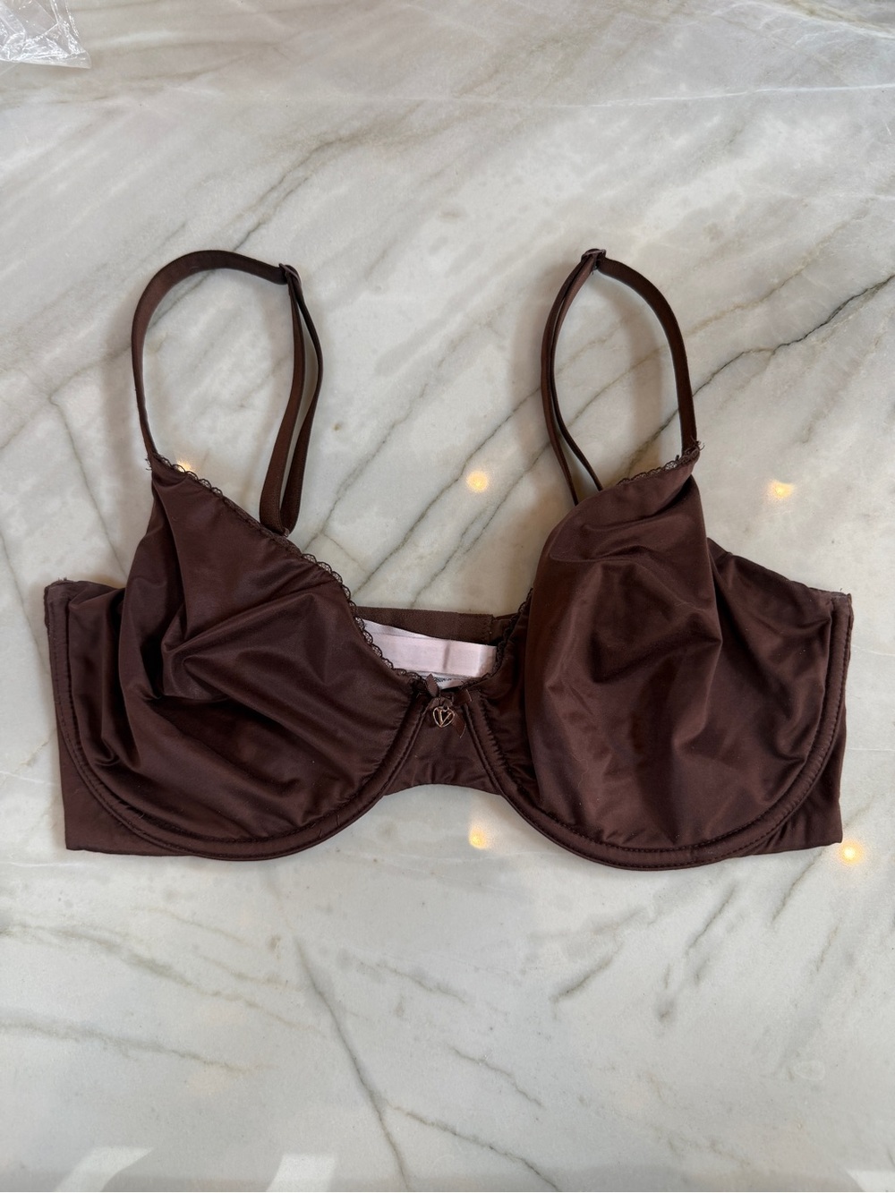 Victoria's Secret Body by Victoria Invisible Lift Unlined Demi Bra Ganache Brown